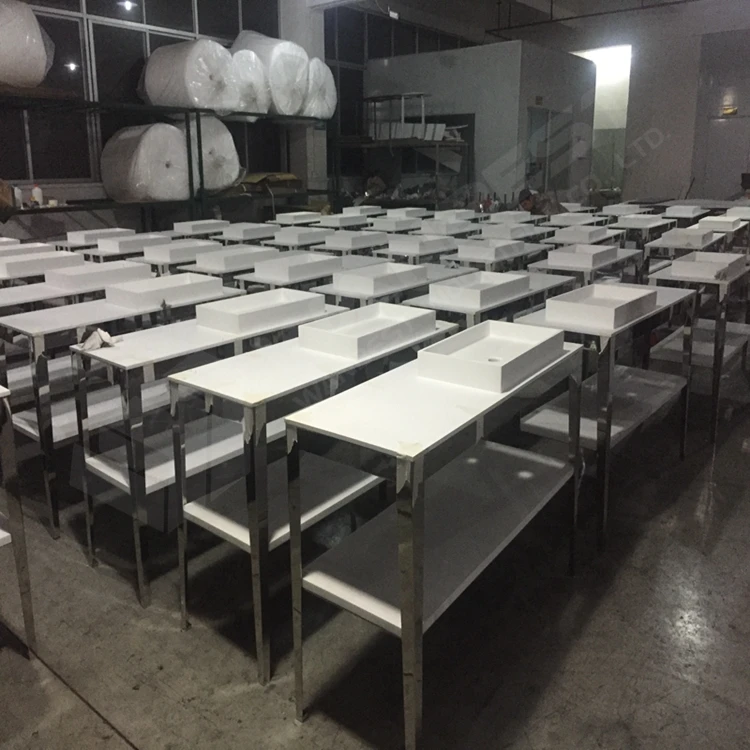 Cheap Artificial Stone Kitchen Vessel Sink Countertop Hotel Bathroom Face Wash Basin