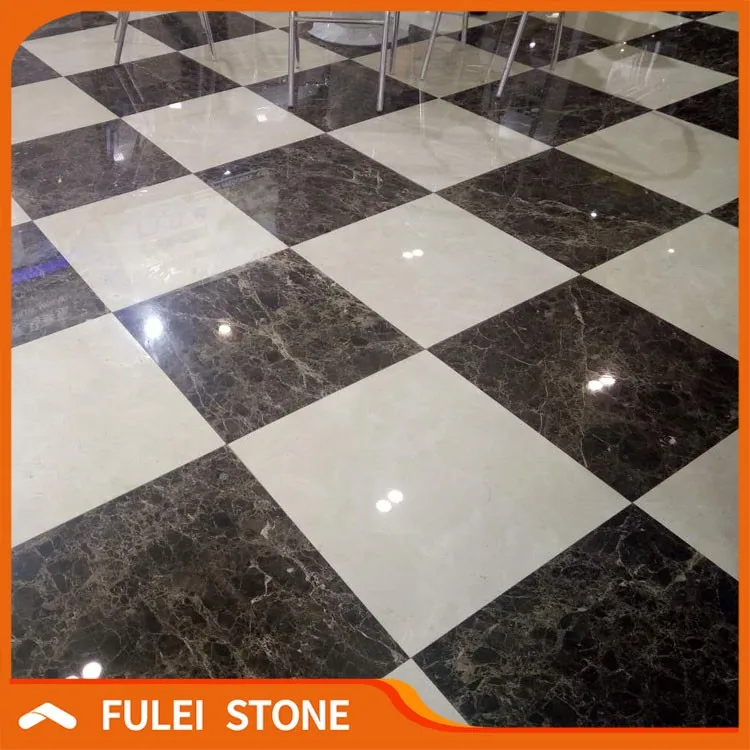 Cream Marfil And Dark Emperador Marble Floor Patterns Tile Price