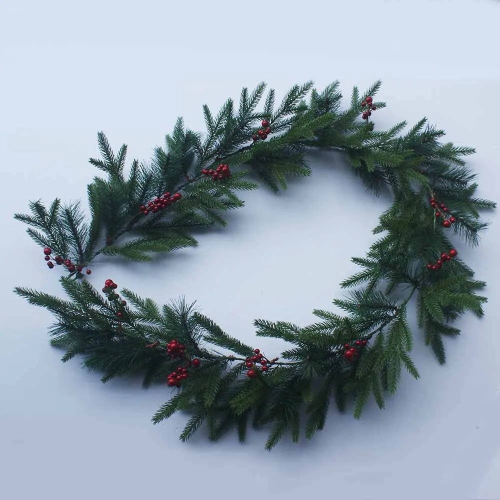christmas 180cm green garland with berry christmas christmas 180cm green garland with berry christmas