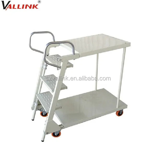 Warehouse Distribution Order Picking Ladder Cart With Steps Buy