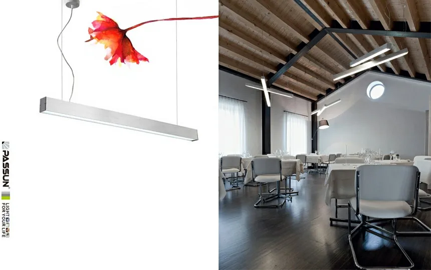 Modern Office Linear Light Suspended Led Linear Light Led Pendant Lights View Pendant Light Passun Product Details From Zhongshan Passun Lighting Factory On Alibaba Com
