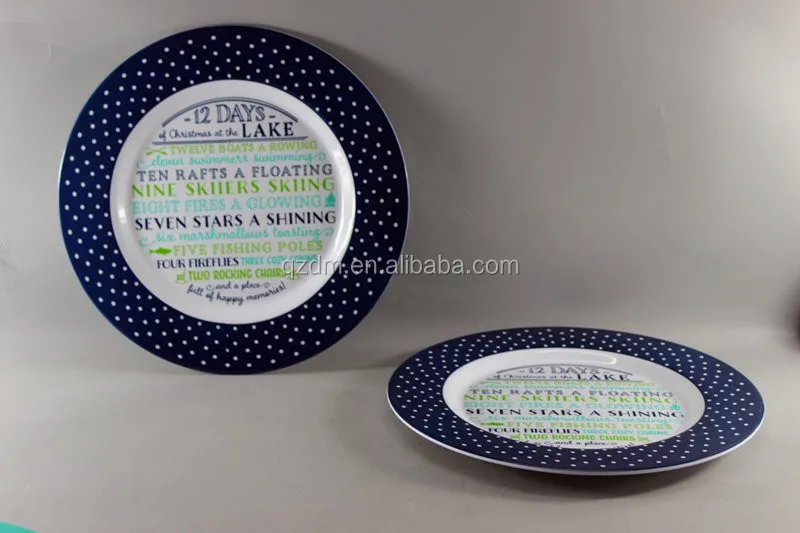 Decoration Melamine Serving Plate Large Plastic Food Plate