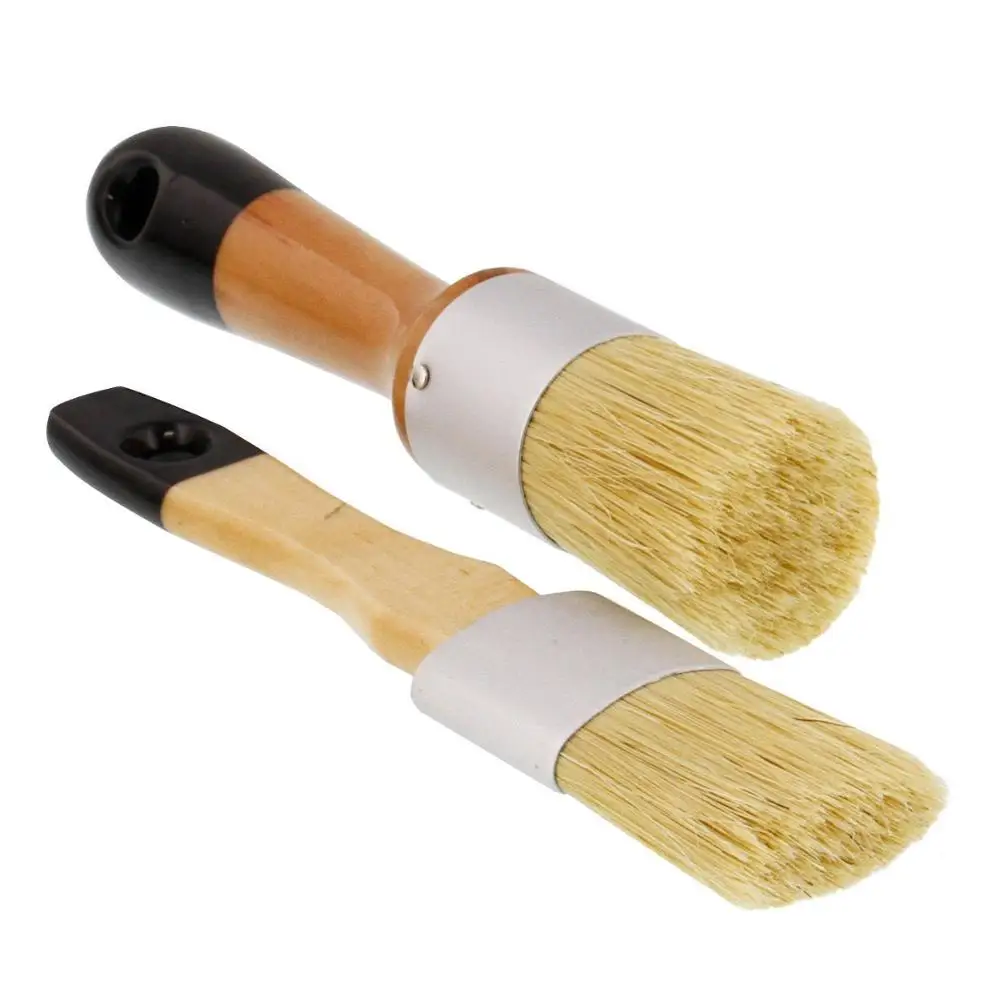 Home Decor, Cabinets, Stencils & Woods - Natural Bristles Chalk paint brush & Large Oval Brushes