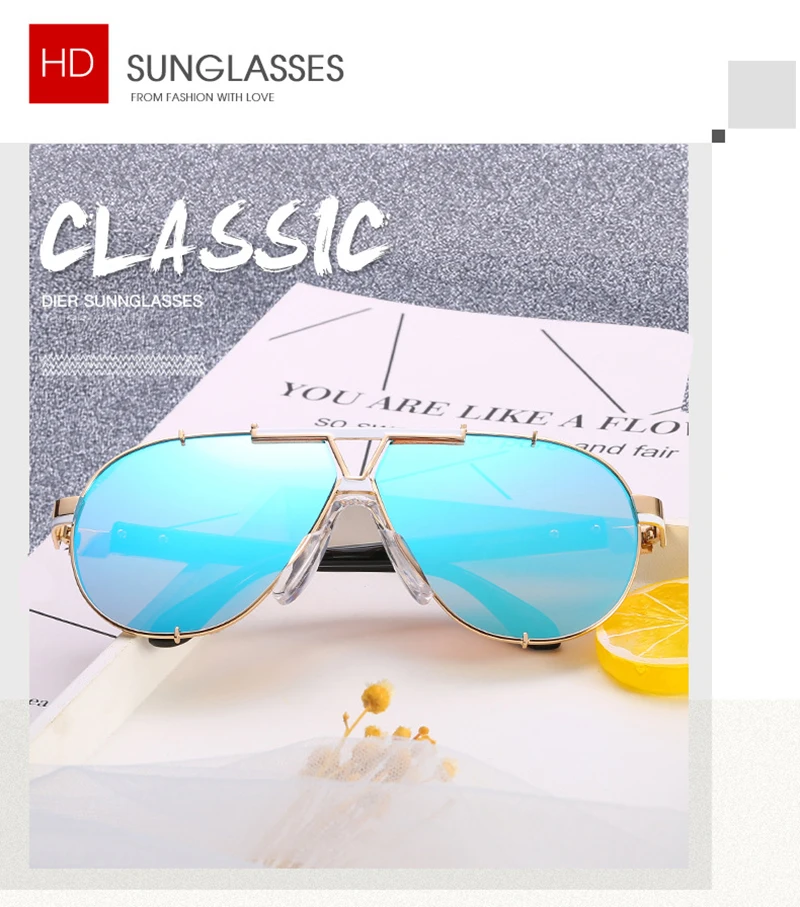 High Quality Round Frame Pilot Driving Women Designer Men Sunglasses