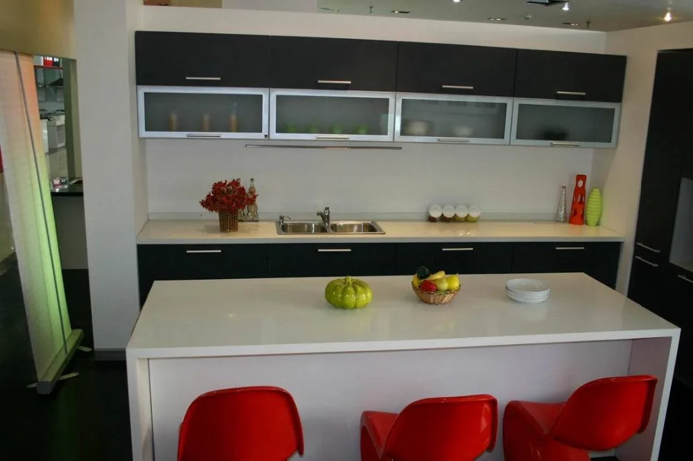 Moderna Del Gabinete De Cocina Del Estilo De Puertas De Acrílico Diseño