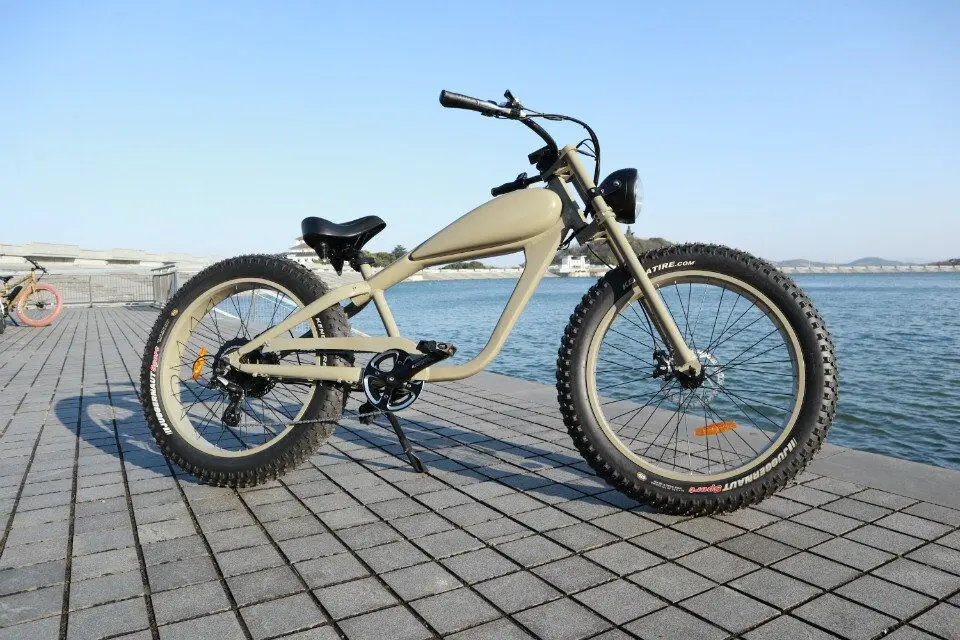 2018 new design mtb e bike 48v 500w vintage chopper e bike