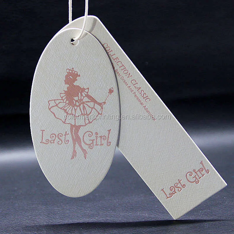 Customize Luxury White Cardboard Paper Hang Tag With Matt Surface For
