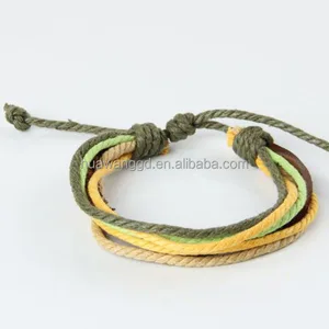 Por Wax Cord Bracelet Waxed Cotton Braided Por Wax Cord Bracelet Waxed Cotton Braided