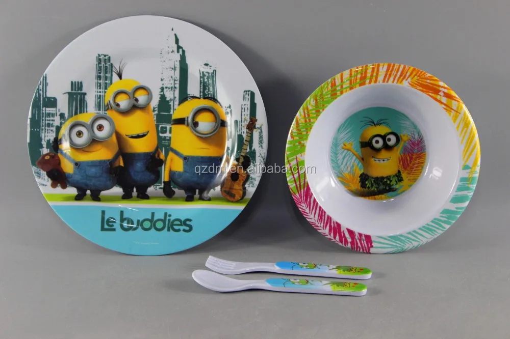 Food Grade Melamine Children Dinner Set Of 4 Piece
