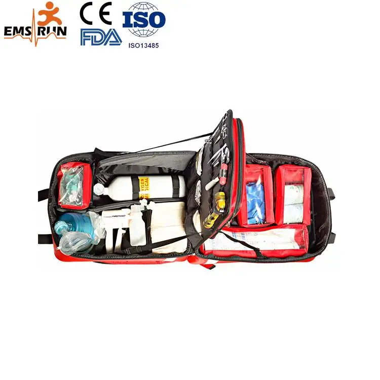 Location Medical Emergency Survival Kit With Oxygen Bottles Placed