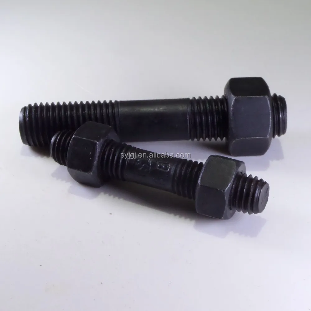 Carbon Steel Black Color Grade 8.8 Welding Stud Bolt Double Ended Thread Bolt M16 Buy Welding