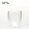 round shape factory borosilicate double walled coffee glass