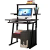 New - Desk Computer Office Table Home Study Student Black Corner Cabinet PC Laptop Table