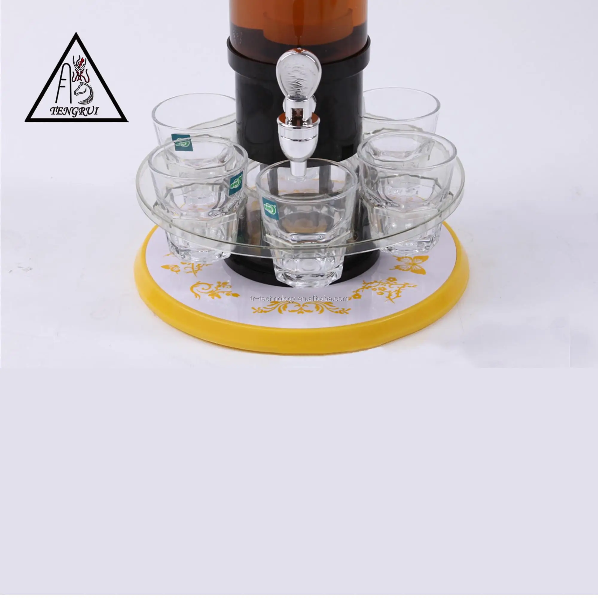 Luxurious Liquor Dispenser With Flashing Led Light And Cup Holder Buy