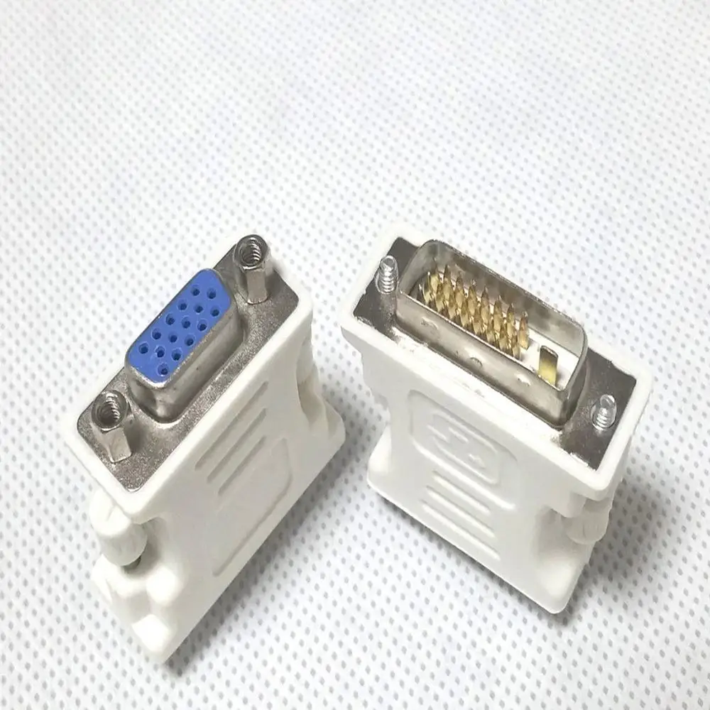 2 X DVI-D Digital Dual Link male 24+1 to VGA HD15 female Converter Adapter New