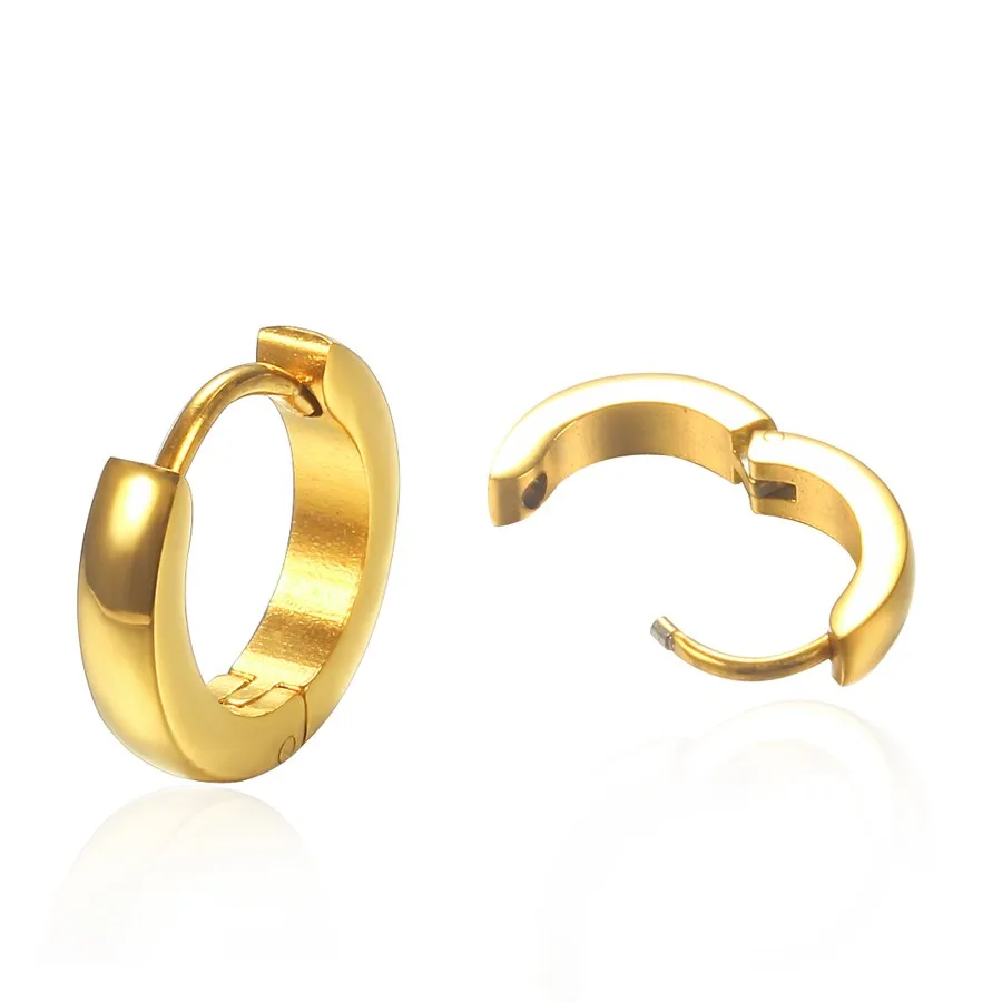 New Designs Gold Jhumka Earring Stainless Steel Men Women's Huggie ...