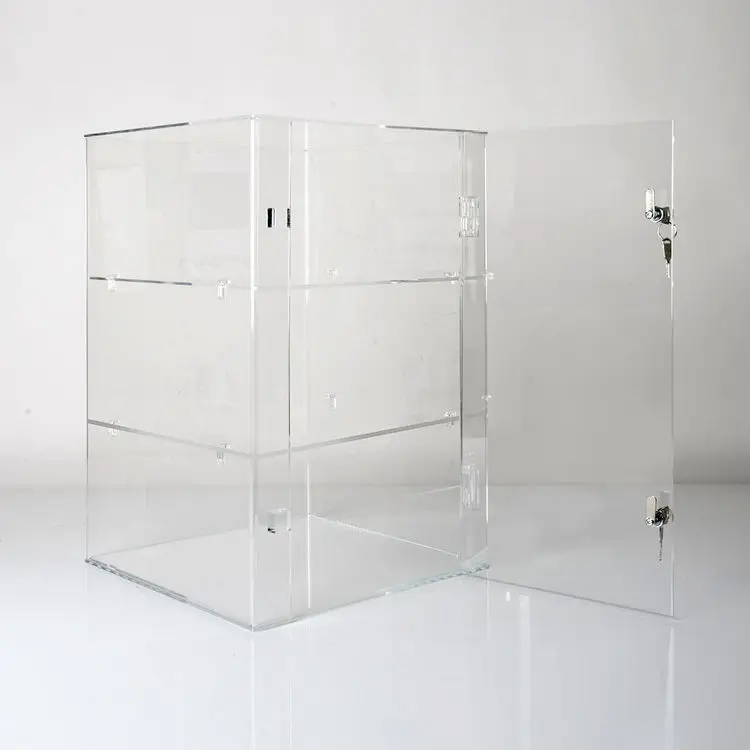Customized 3 Tiers Clear Lockable Showcase Acrylic Display Box Buy