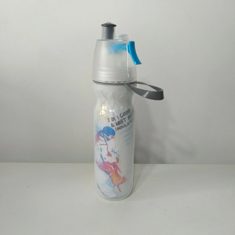 Gym Spray Chin Rest Water Bottle Bpa Free Sports Spray Water Cup For