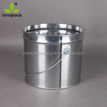 Download 10l Silver Round Metal Paint Bucket With Metal Lid - Buy Metal Paint Bucket,Metal Bucket,10l ...