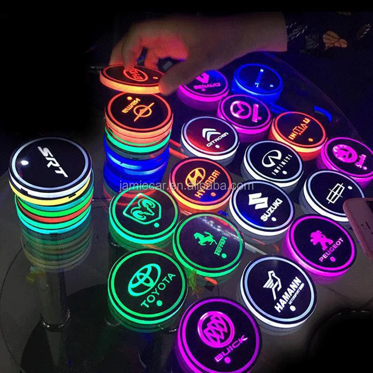 Led Cup Coaster And Trim Atmosphere Lamp For All Car Buy Led Drink