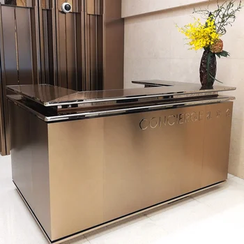 Stainless Steel Metal Reception Hotel Lobby Front Desk Buy