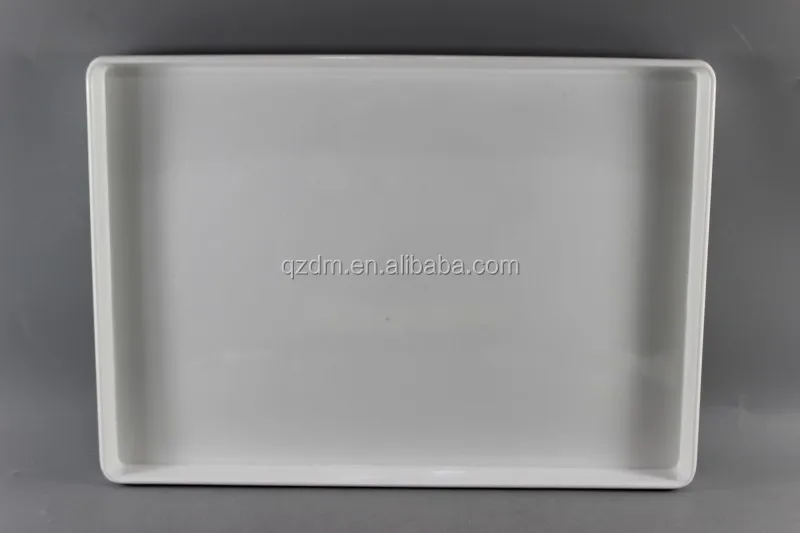 13" White Melamine tray