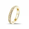 925 silver jewelry 18K gold zircon stackable dainty wide crystal rings