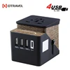 2017 travel gift swiss world dubai travel mains adapter power plug with usb port desktop socket