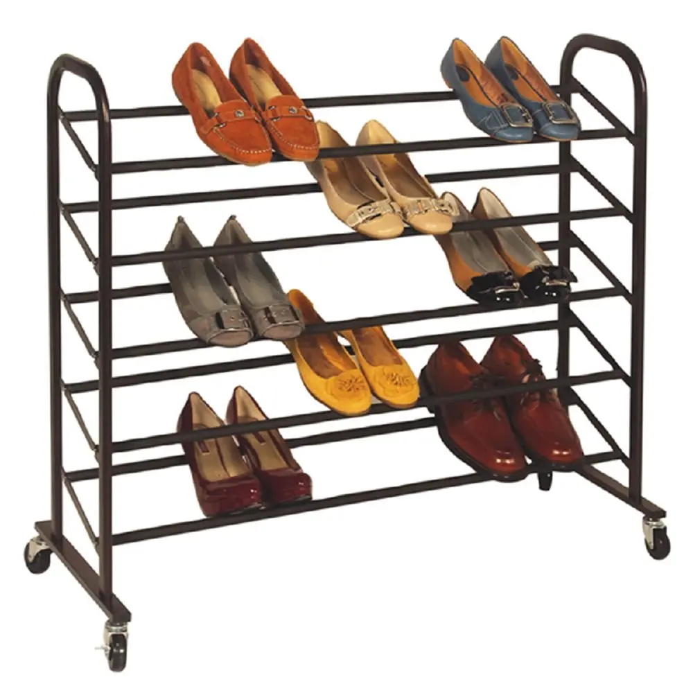 rolling shoe storage rack