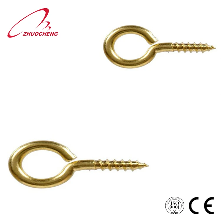 Decorative Eye Bolt Self Tapping Screw In Cup Hooks With Brass Buy