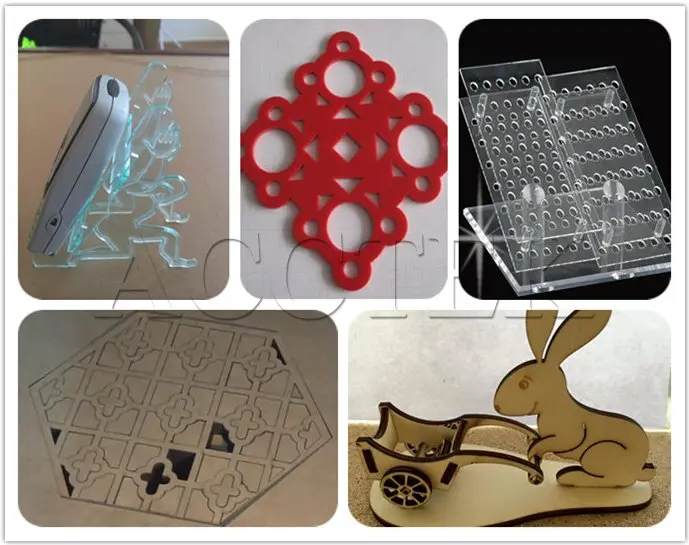 Laser 90w wood acrylic cloth co2 laser cutting machine AKJ6040 of nonmeal making