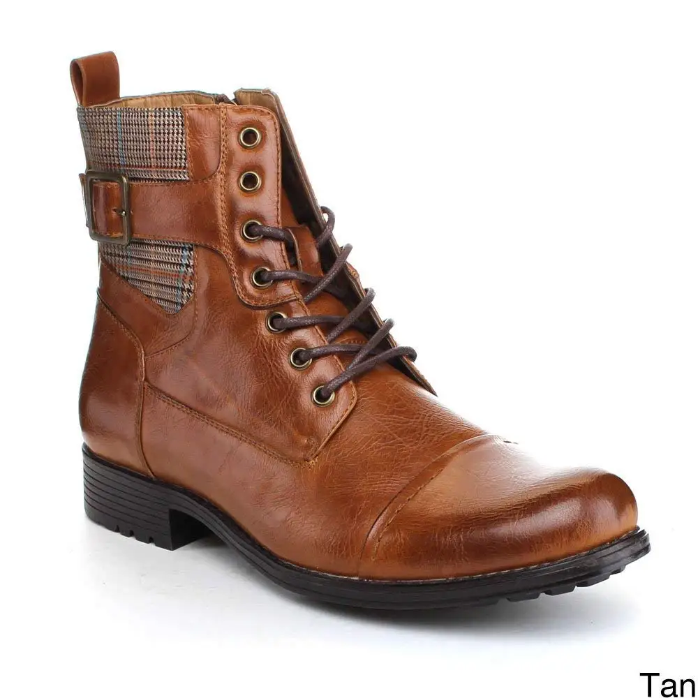 Arider Bull-3 Mens High-Top Lace Up Side Zipper Ankle Booties Casual Shoes