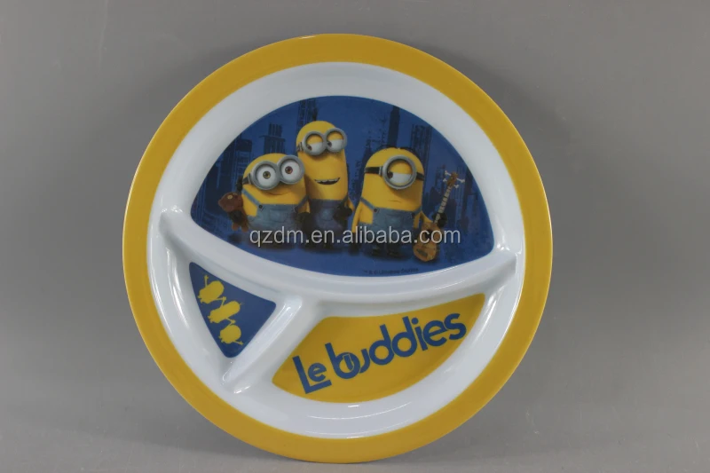 Melamine Baby 3 Divide Plate Kids Candy Dishes