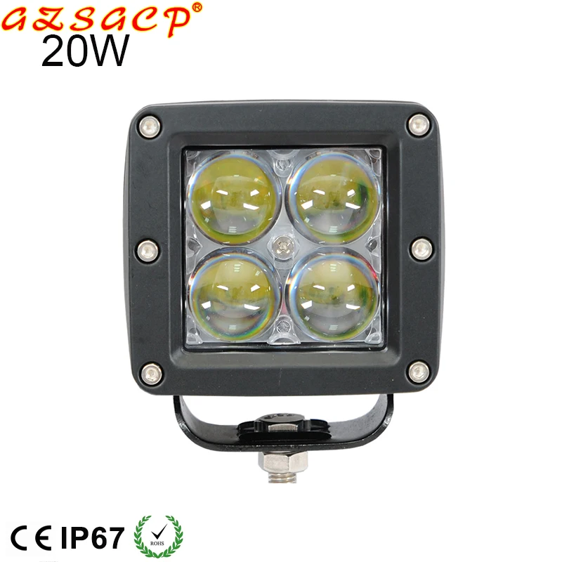 Car accessory 12v 4d spot 3 inch  20w led work light cheap for tractor 4x4