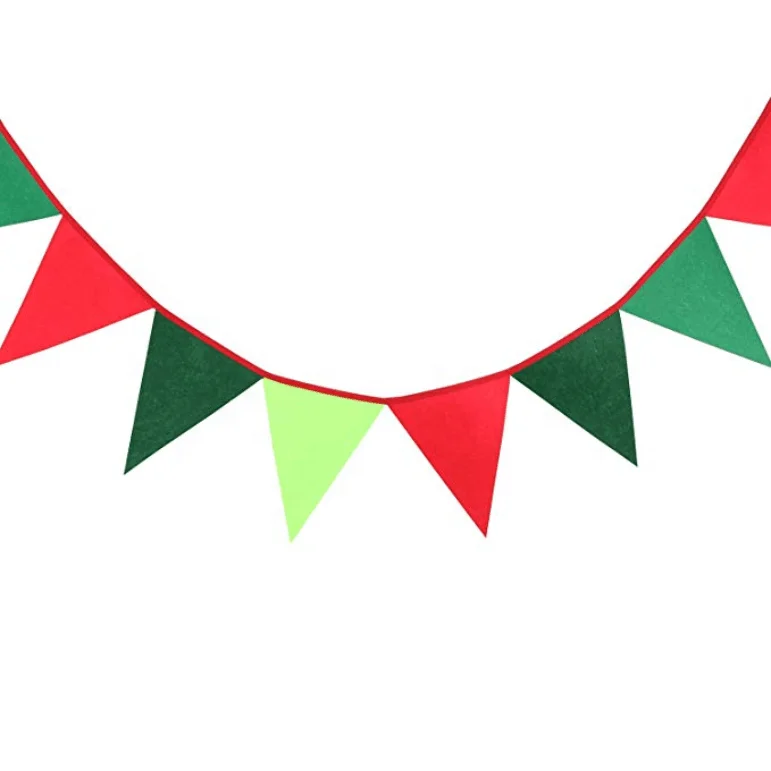 Factory Custom Christmas Felt Flags Banner Garlands For Wedding
