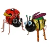 Rustic decorative metal pieces honey bee decorations ladybug figurines