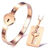 Heart Lock And Key bangle Couples bangle