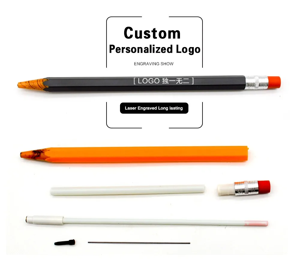 Eco Friendly Material Recycled Plastic Mechanical Pencil With Eraser