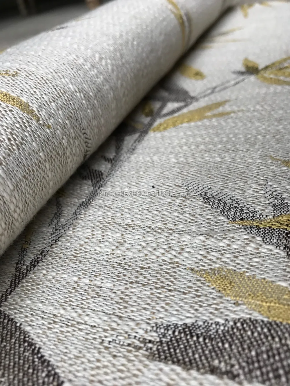 Custom Yarn Dyed Jacquard Bamboo Floral Pattern Sofa Chair Cushion