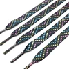 Fashion custom sublimation printing flat shoelace with plastic tips