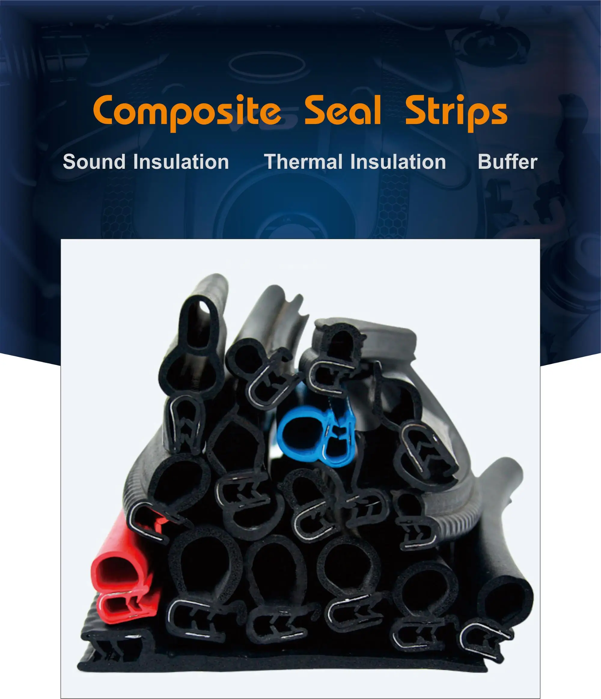 auto car door rubber foam seal strip