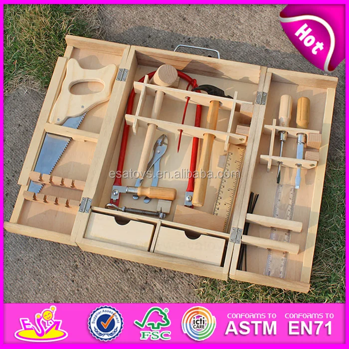 toy wooden tool kit