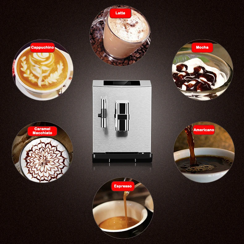 Black&sliver Stainless Steel Housing Best Milk Foam One Touch Cappuccino Coffee Maker Espresso
