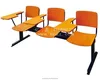 School desk and chair university student furniture 3 seater sketching chair with writing pad