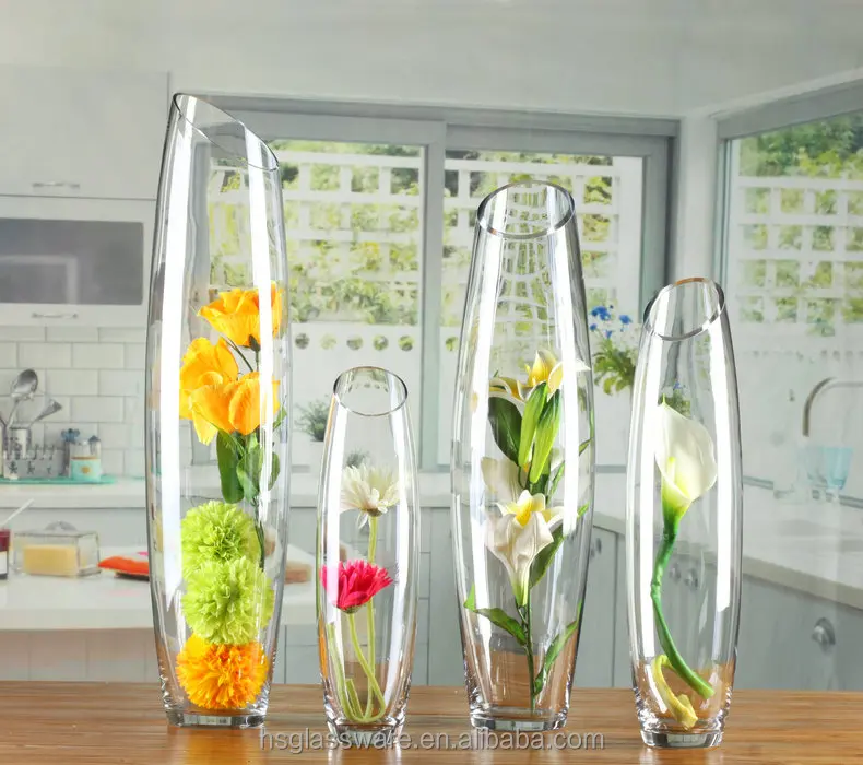 Clear Drum Shape Glass Vase Flower Vase Wedding Centerpiece Buy