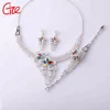 chinese jewellery factory deluxe engagement dulhan Piercing Luxury Ring Chic Girls Wedding jewellery set