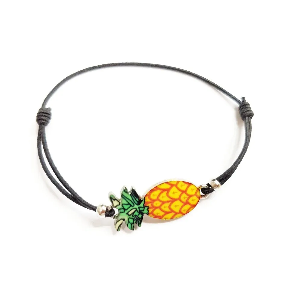 Cheap Personalized Elastic Cord Bracelet With Plate Custom Name