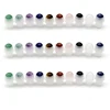 Gemstone roller ball with plastic insert for essential oil bottle