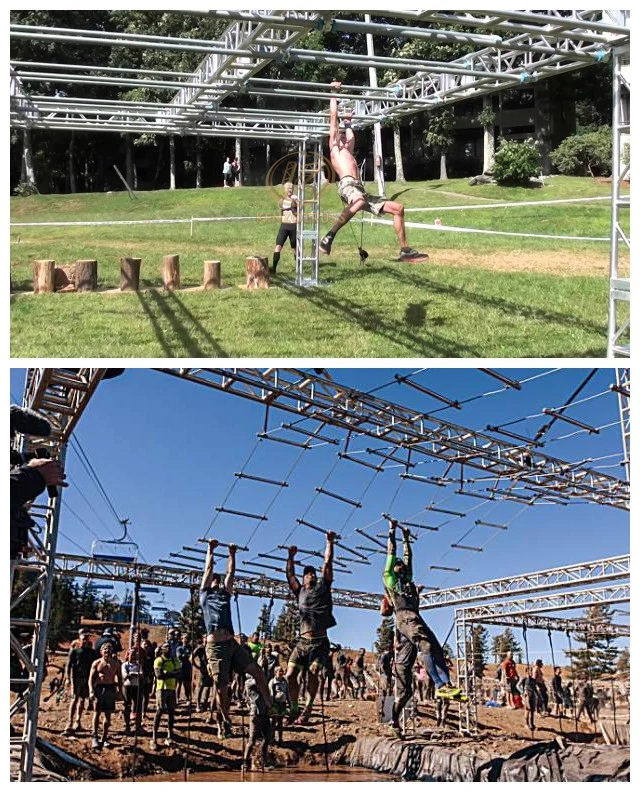 Aluminum Truss Structure Pyramid Monkey Bar Adult Obstacle Course Race