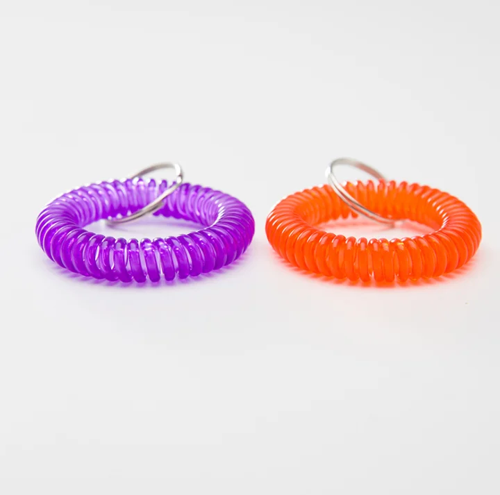 Spring Spiral Coil Wrist Band Elastic Key Chain Buy Plastic Key Chain